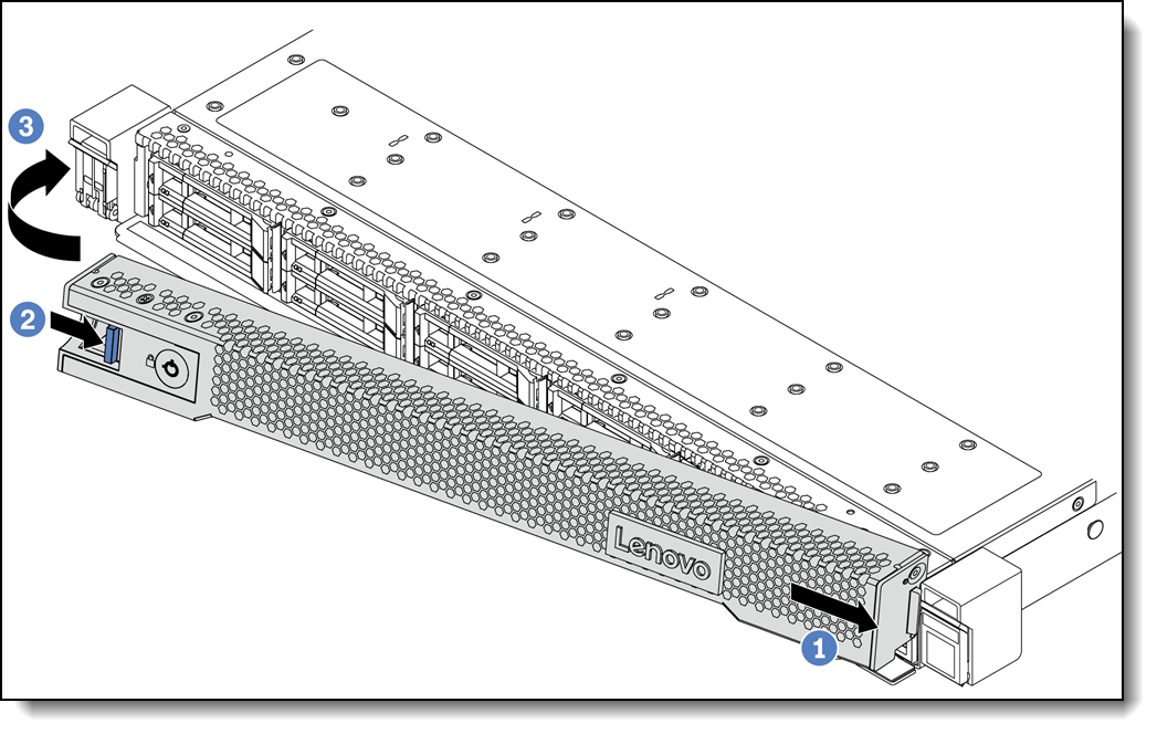 SR630 V2 lockable front security bezel