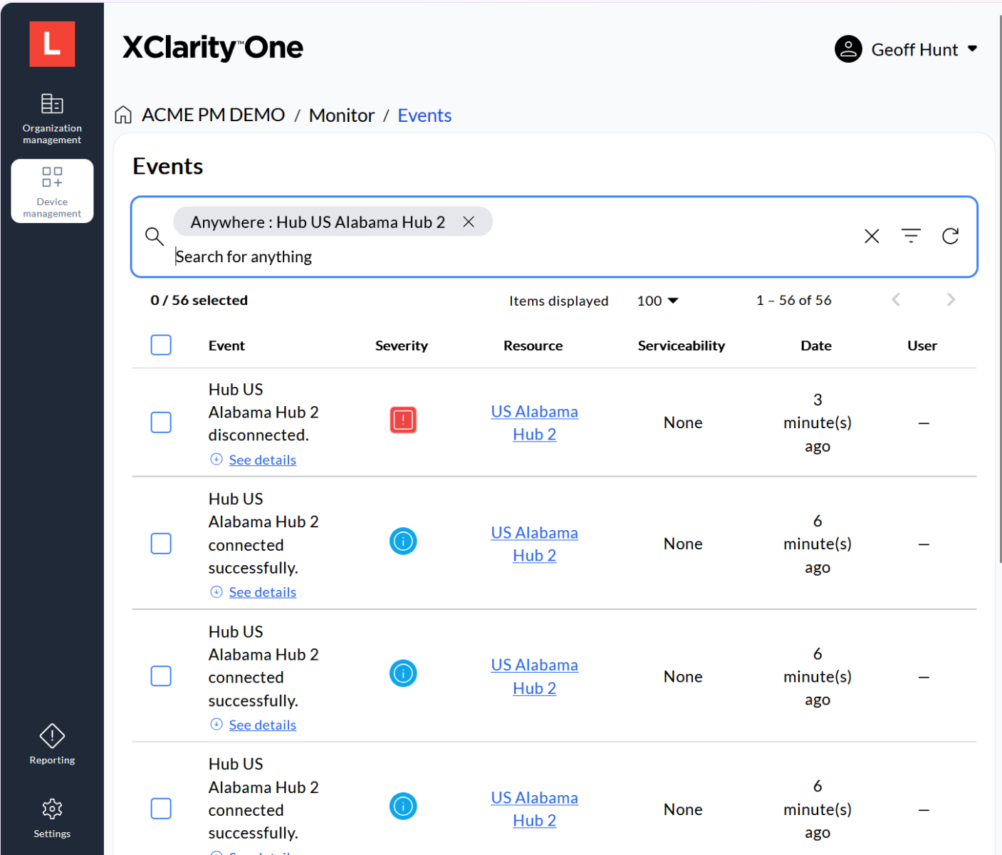 Alerts and actions