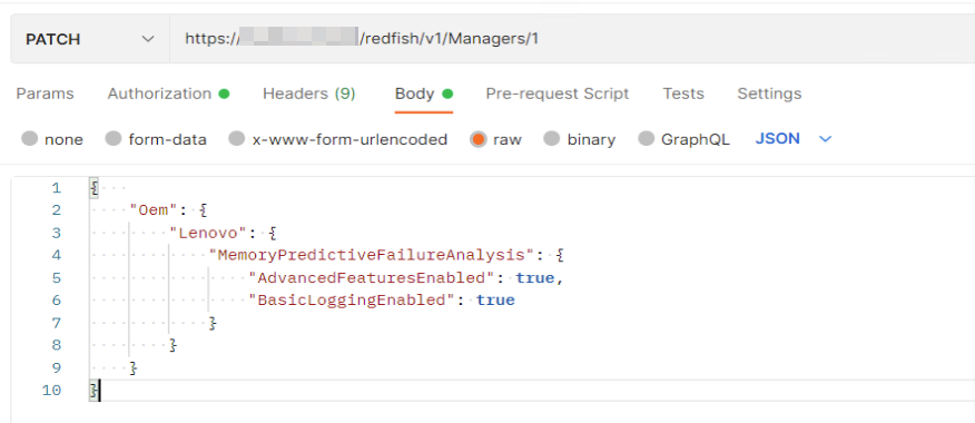 Using Redfish to PATCH MPFA Configuration