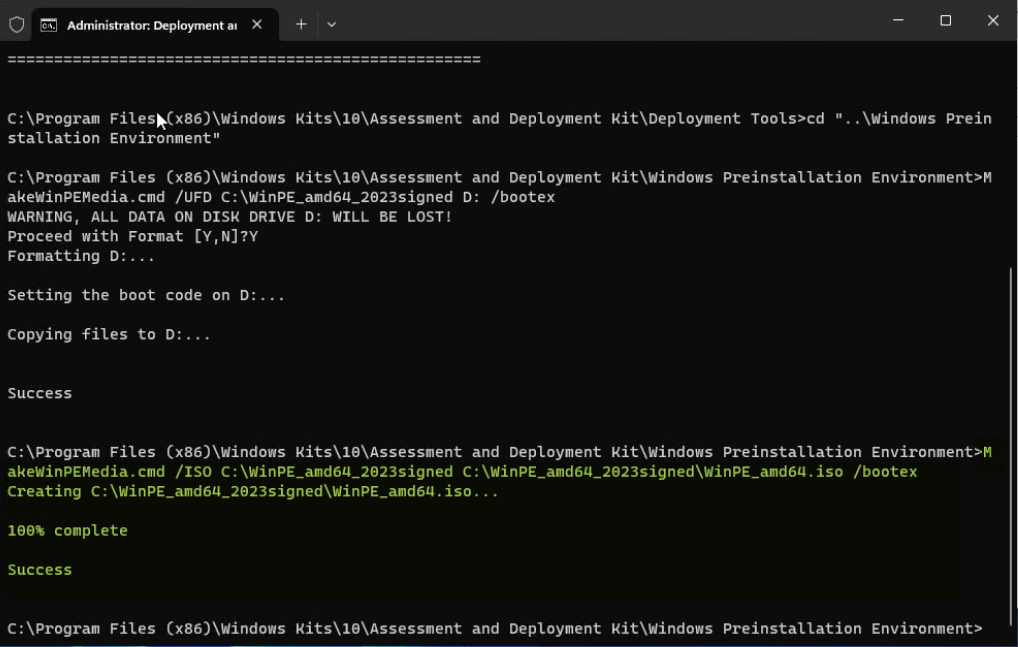 Create a bootable WinPE ISO file