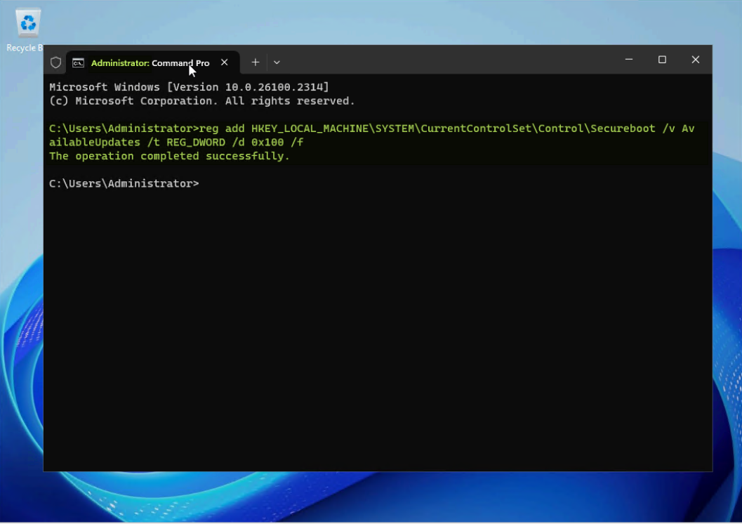 Add a registry key for CA 2023 signed Windows Boot Manager deployment