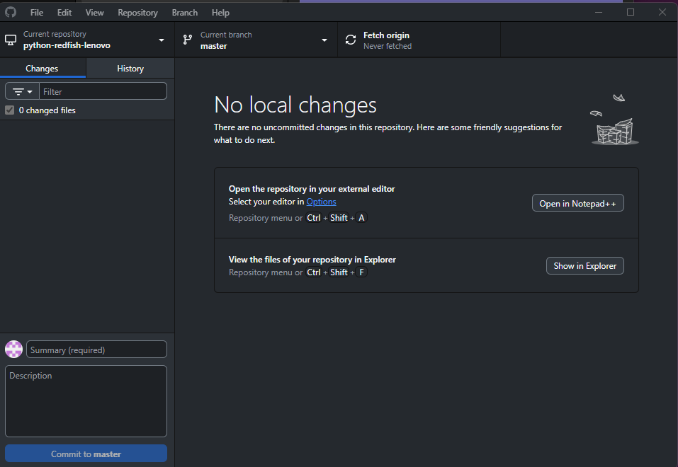 GitHub desktop completion