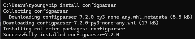 Install configparser