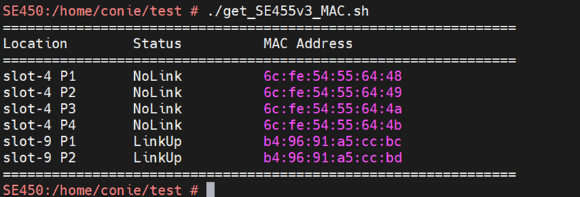 Parsing Example Output