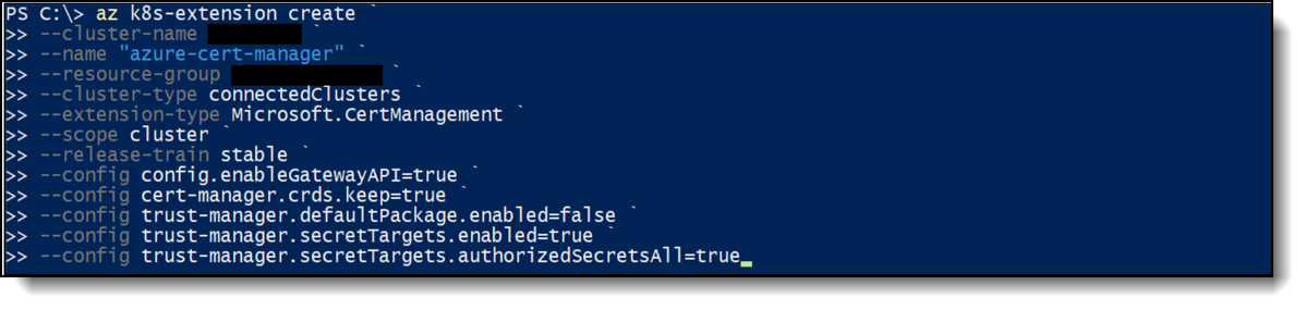 CERTIFICATE MANAGEMENT EXTENSION CONFIGURATION