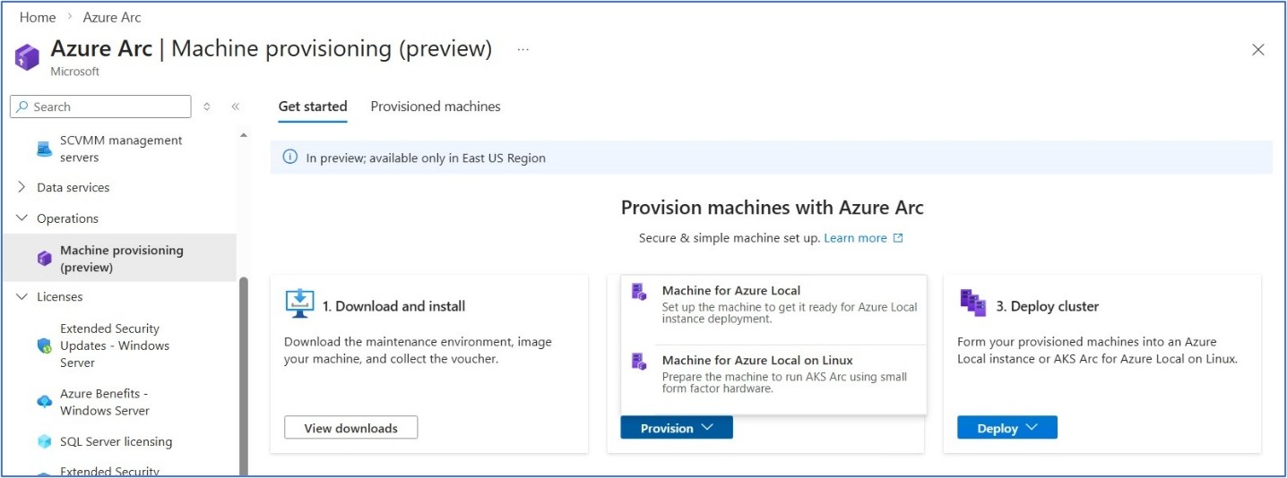 Machine Provisioning