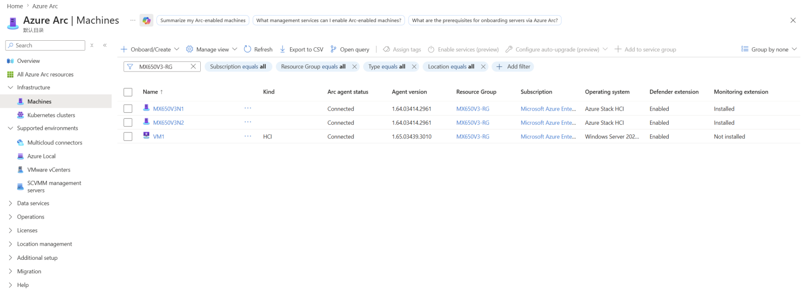 Azure Arc enabled machines